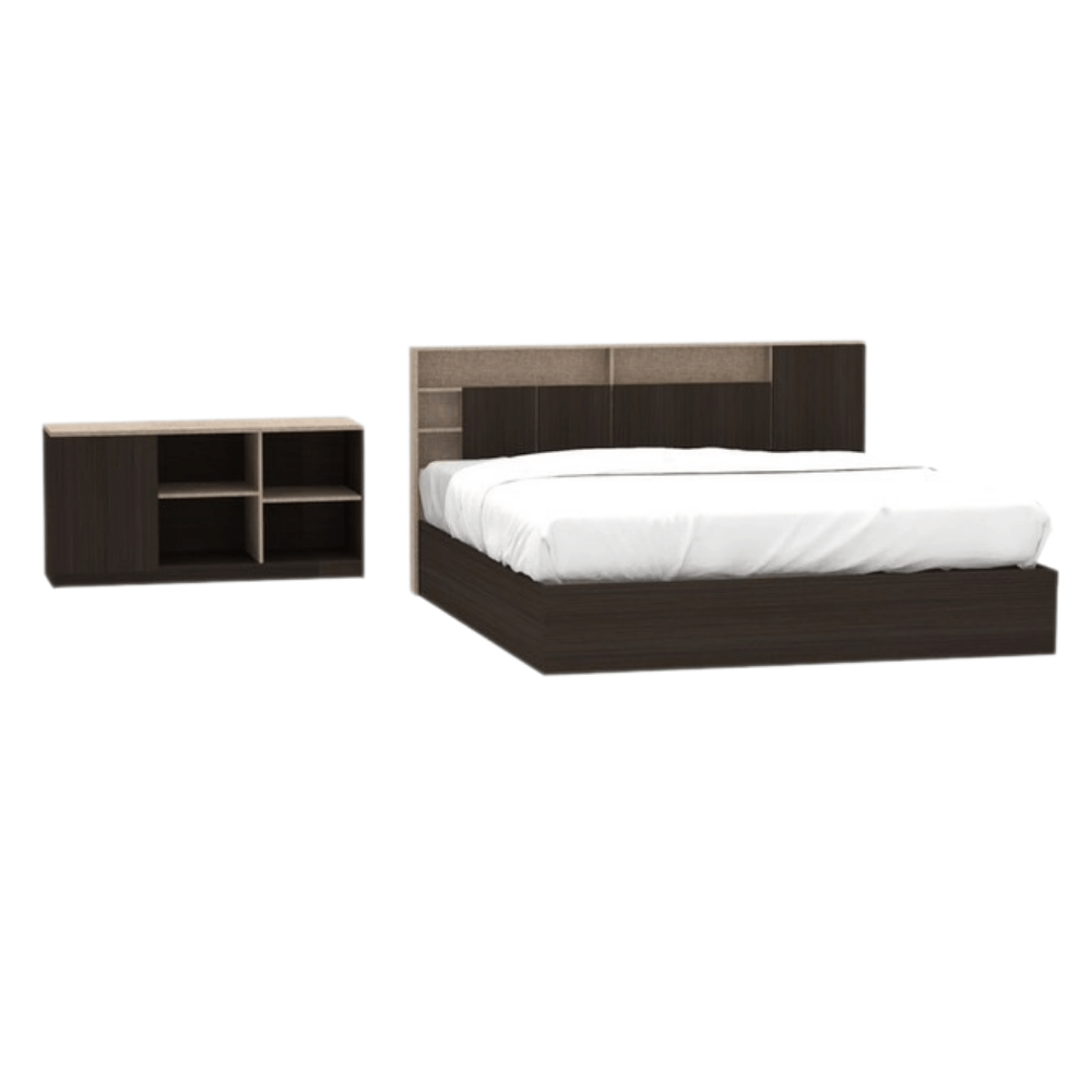 ชุดห้องนอน + ที่นอน PVC 6 ฟุต WISDOM DESIGN FURNITURE รุ่น LOTTO สีโอ๊ค_2